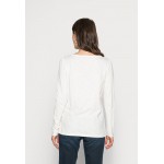 Kobiety T SHIRT TOP | Esprit HENLEY - Bluzka z długim rękawem - off white/mleczny - FG04244