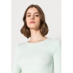 Kobiety T SHIRT TOP | Even&Odd 3er PACK - Bluzka z długim rękawem - black/white/light green/czarny - WX58440