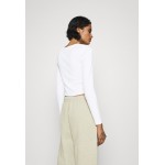 Kobiety T SHIRT TOP | Even&Odd 3er PACK - Bluzka z długim rękawem - black/white/light grey/czarny - YW05749
