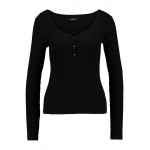 Kobiety T SHIRT TOP | Even&Odd Bluzka z długim rękawem - black/czarny - XB73458