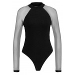 Kobiety T SHIRT TOP | Even&Odd BODYSUIT - Bluzka z długim rękawem - black/czarny - DV23903