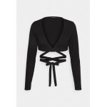 Kobiety T SHIRT TOP | Even&Odd Petite Bluzka z długim rękawem - black/czarny - VQ71751
