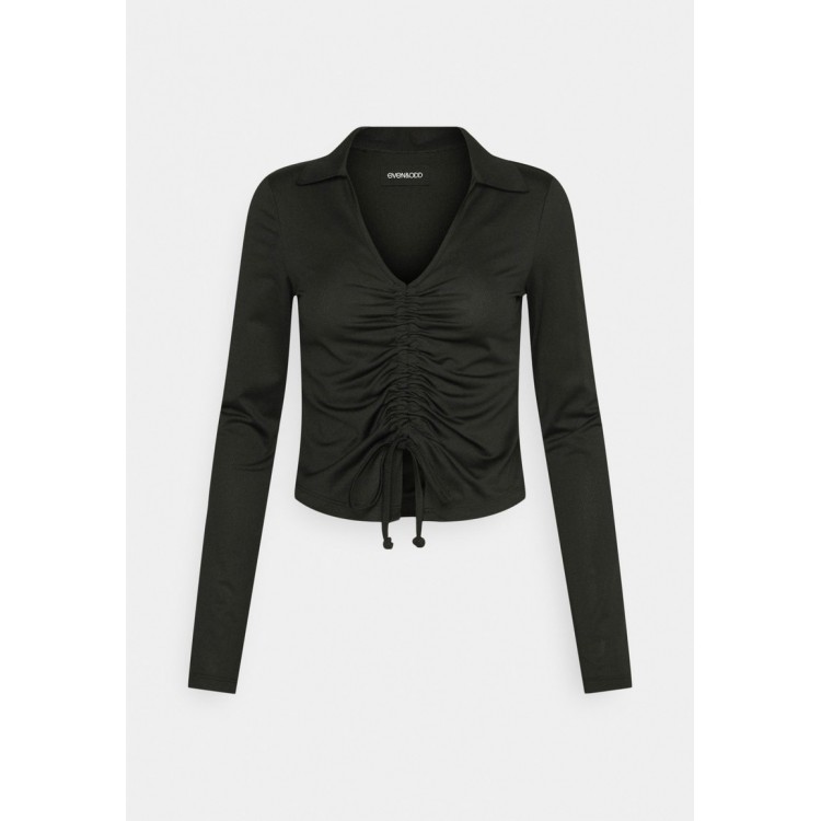Kobiety T SHIRT TOP | Even&Odd Tall Bluzka z długim rękawem - black/czarny - CK53034