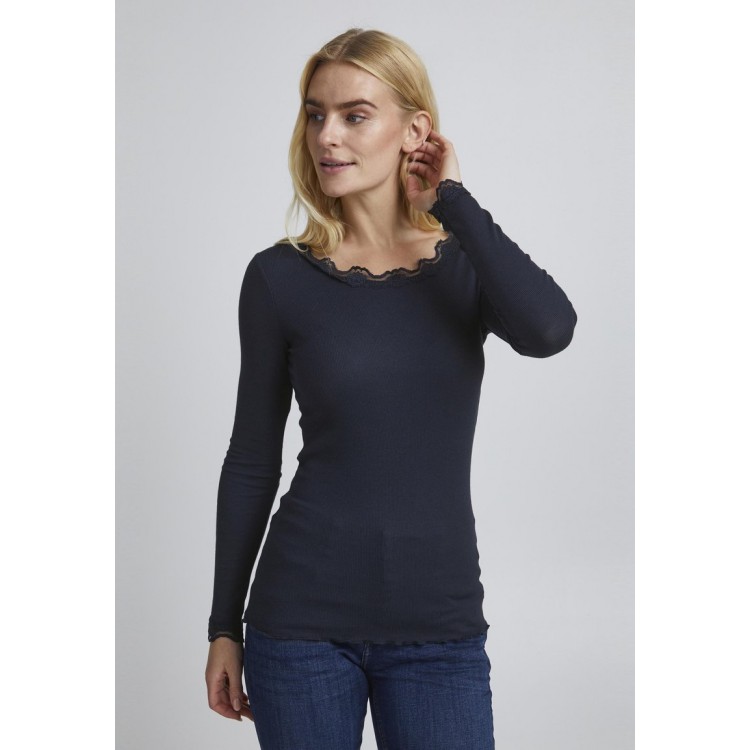 Kobiety T SHIRT TOP | Fransa HIZAMOND - Bluzka z długim rękawem - dark peacoat/niebieski - QP73475