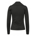 Kobiety T SHIRT TOP | Gestuz MALBAGZ ZIPPER - Bluzka z długim rękawem - black/czarny - SU25175