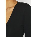 Kobiety T SHIRT TOP | Good American POWER SHOULDER BODY - Bluzka z długim rękawem - black/czarny - BW41140