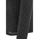 Kobiety T SHIRT TOP | Hummel SEAMLESS - Bluzka z długim rękawem - black melange/czarny melanż - DK59783