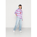 Kobiety T SHIRT TOP | Kangol ATLANTA LONG SLEEVE TEE - Bluzka z długim rękawem - violet stripe/fioletowy - HT08297