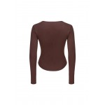 Kobiety T SHIRT TOP | LA MANIA VIRGINA - Bluzka z długim rękawem - brown/brązowy - YI61601