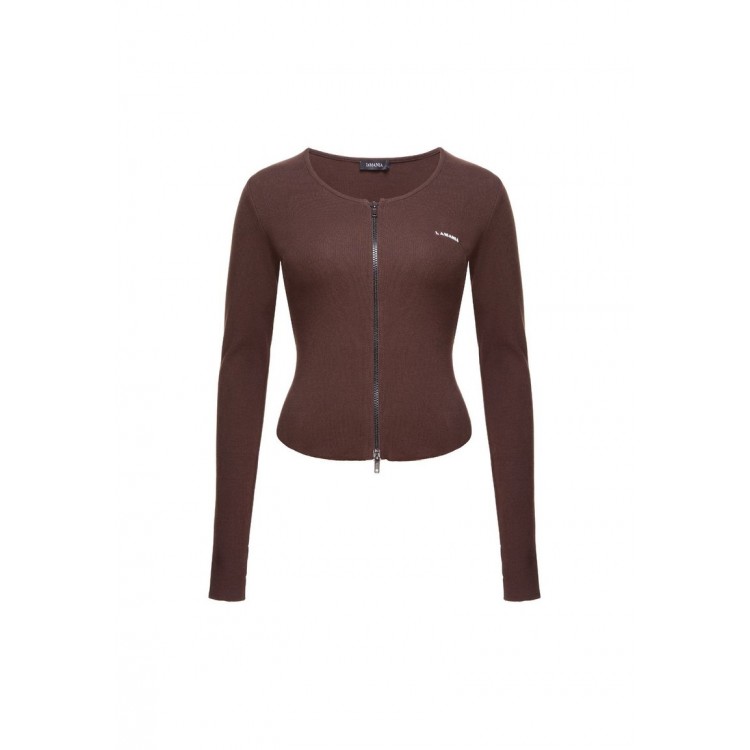 Kobiety T SHIRT TOP | LA MANIA VIRGINA - Bluzka z długim rękawem - brown/brązowy - YI61601