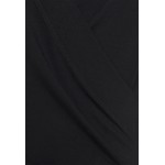 Kobiety T SHIRT TOP | Lauren Ralph Lauren WRAP-STYLE JERSEY TOP - Bluzka z długim rękawem - black/czarny - OW84028