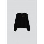 Kobiety T SHIRT TOP | Liu Jo Jeans LOGO AND FLOUNCES - Bluzka z długim rękawem - black/czarny - CU30066