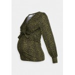 Kobiety T SHIRT TOP | MAMALICIOUS MLSEANNA TESS - Bluzka z długim rękawem - dusty olive/ciemnozielony - IQ18354