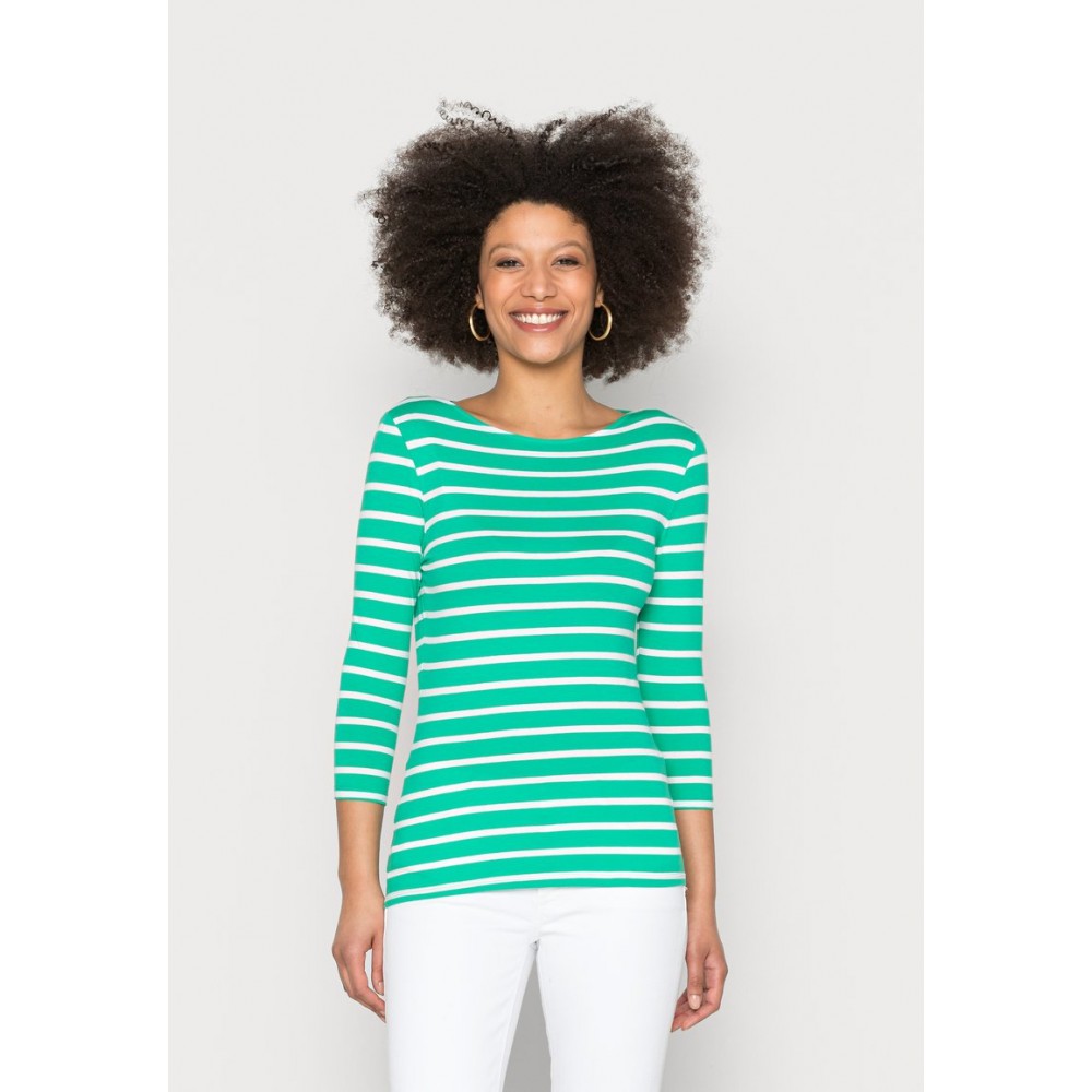 Kobiety T SHIRT TOP | Marks & Spencer SLASH FITTED - Bluzka z długim rękawem - green mix/zielony - FV38344