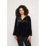 Kobiety T SHIRT TOP | Marks & Spencer WRAP - Bluzka z długim rękawem - black/czarny - NX11416