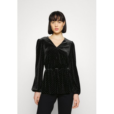 Kobiety T_SHIRT_TOP | Marks & Spencer WRAP - Bluzka z długim rękawem - black/czarny - NX11416
