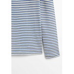 Kobiety T SHIRT TOP | Massimo Dutti MIT LAMÉFÄDEN - Bluzka z długim rękawem - blue/niebieski - NI33134