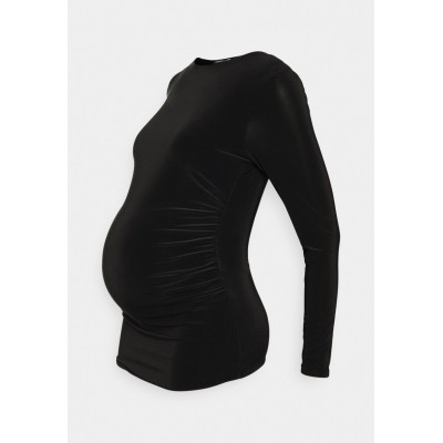Kobiety T_SHIRT_TOP | Missguided Maternity SLINKY - Bluzka z długim rękawem - black/czarny - SM52726