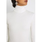 Kobiety T SHIRT TOP | Missguided ROLL NECK - Bluzka z długim rękawem - off white/mleczny - KD86848