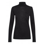 Kobiety T SHIRT TOP | My Essential Wardrobe THE ROLLNECK - Bluzka z długim rękawem - black/czarny - CJ10476