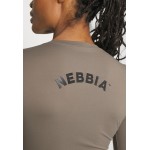 Kobiety T SHIRT TOP | Nebbia LONG SLEEVE THUMBHOLE SPORTY CROP - Bluzka z długim rękawem - mocha/jasnobrązowy - QZ30529