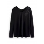 Kobiety T SHIRT TOP | Next Bluzka z długim rękawem - black/czarny - KV57712