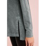 Kobiety T SHIRT TOP | Next WASHED LONG SLEEVE POCKET - Bluzka z długim rękawem - grey/szary - BS60206