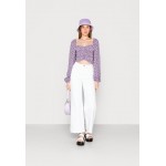 Kobiety T SHIRT TOP | Noisy May NMBINE RUCHING - Bluzka z długim rękawem - chalk violet/liliowy - TI83235