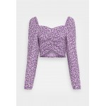 Kobiety T SHIRT TOP | Noisy May NMBINE RUCHING - Bluzka z długim rękawem - chalk violet/liliowy - TI83235