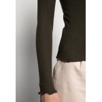 Kobiety T SHIRT TOP | ONLY ONLEMMA HIGH NECK - Bluzka z długim rękawem - forest night/ciemnozielony - EH19705