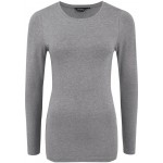 Kobiety T SHIRT TOP | Oxmo OXMARIE - Bluzka z długim rękawem - medium grey melange/szary - KJ84122