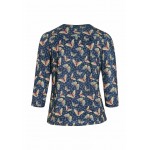 Kobiety T SHIRT TOP | Paprika MET VLINDERS - Bluzka z długim rękawem - marine/niebieski - IZ01847