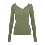 Kobiety T SHIRT TOP | Pieces Bluzka z długim rękawem - deep lichen green/khaki - BN05405