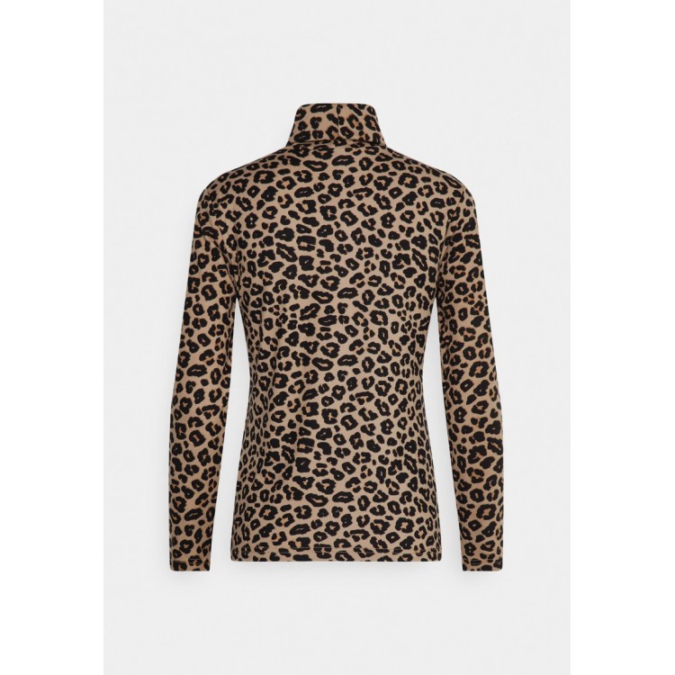 Kobiety T SHIRT TOP | Pieces Petite PCNALA HIGH NECK - Bluzka z długim rękawem - black/czarny - NV75393