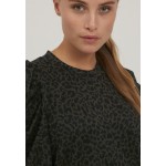 Kobiety T SHIRT TOP | PULZ PZDUNNE - Bluzka z długim rękawem - grape leaf printed/szary denim - UZ83661