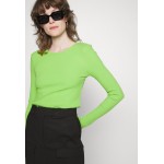 Kobiety T SHIRT TOP | Selected Femme SLFANNA CREW NECK - Bluzka z długim rękawem - greenery/zielony - CB31290