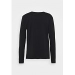 Kobiety T SHIRT TOP | Selected Femme STANDARD TEE - Bluzka z długim rękawem - black/czarny - BQ67651