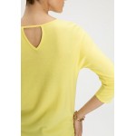 Kobiety T SHIRT TOP | Solar Bluzka z długim rękawem - żółty - HD89576