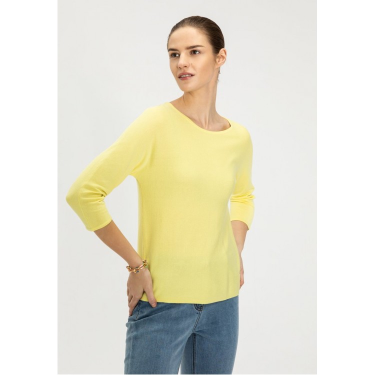Kobiety T SHIRT TOP | Solar Bluzka z długim rękawem - żółty - HD89576