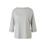 Kobiety T SHIRT TOP | s.Oliver BLACK LABEL MIT BLUMENMUSTER - Bluzka z długim rękawem - grey placed print/szary - UF54636