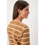Kobiety T SHIRT TOP | s.Oliver Bluzka z długim rękawem - brown stripes/jasnobrązowy - DV90904