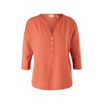 Kobiety T SHIRT TOP | s.Oliver MANCHES 3/4 - Bluzka z długim rękawem - dark orange/pomarańczowy - SH87052