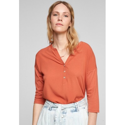 Kobiety T_SHIRT_TOP | s.Oliver MANCHES 3/4 - Bluzka z długim rękawem - dark orange/pomarańczowy - SH87052
