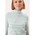 Kobiety T SHIRT TOP | s.Oliver TURTLENECK - Bluzka z długim rękawem - offwhite stripes/mleczny - OM77342