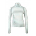 Kobiety T SHIRT TOP | s.Oliver TURTLENECK - Bluzka z długim rękawem - offwhite stripes/mleczny - OM77342