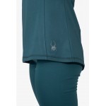 Kobiety T SHIRT TOP | Spyder LONG SLEEVE - Bluzka z długim rękawem - blue/turkusowy - TC97773