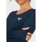 Kobiety T SHIRT TOP | SQUATPROOF Bluzka z długim rękawem - blue/niebieski - YZ71541