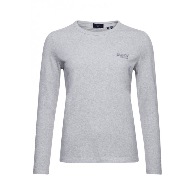 Kobiety T SHIRT TOP | Superdry Bluzka z długim rękawem - light grey marl/jasnoszary - JO24291