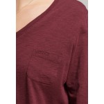 Kobiety T SHIRT TOP | Superdry LONG SLEEVE POCKET - Bluzka z długim rękawem - deep port/czerwony - BN36162