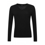 Kobiety T SHIRT TOP | Superdry LONG SLEEVE V-NECK - Bluzka z długim rękawem - black/czarny - DE88823